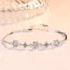 Fashion Six-Pointed Star Silver Bracelet Girls Sweet and Simple Wrist Chain Hand Jewelry