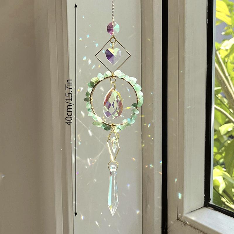 Crystal Suncatcher Wind Chimes Decoration Outdoor Garden Wind Music Rainbow SunCatcher Pendant Wall Hanging Ornament Home Decor