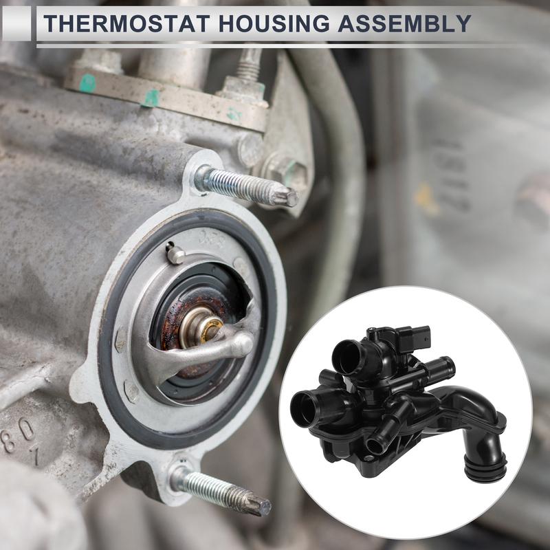 X Autohaux Engine Coolant Thermostat Housing Assembly for CITROEN C4 DS3 DS4 DS5