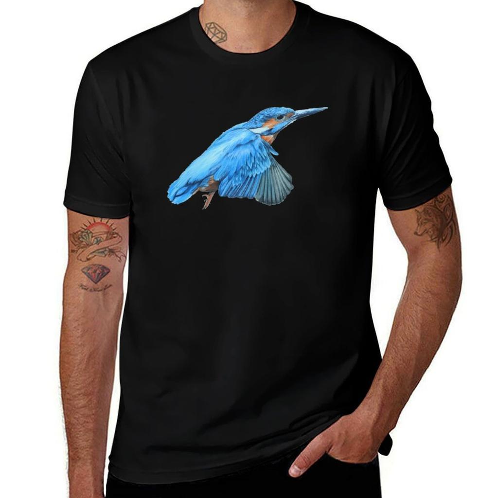 A Flying Kingfisher T-Shirt Modern Print Casual T-Shirt