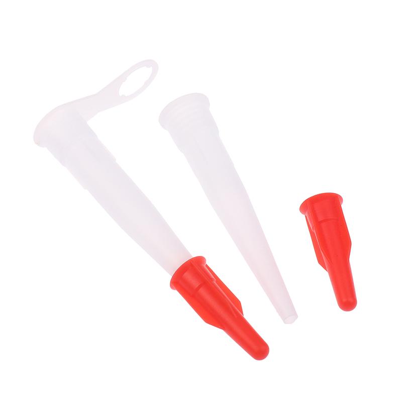 10Pcs Spare Silicone Nozzle Sealant Tool Kit Re-Sealable Mastic Cartridge Spare Nozzles Screw Cover For Caulking Pipes