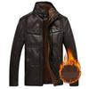 Осенне-зимняя теплая кожаная куртка мужская пальто ПУ верхняя одежда мужская деловая куртка из искусственного меха мужская