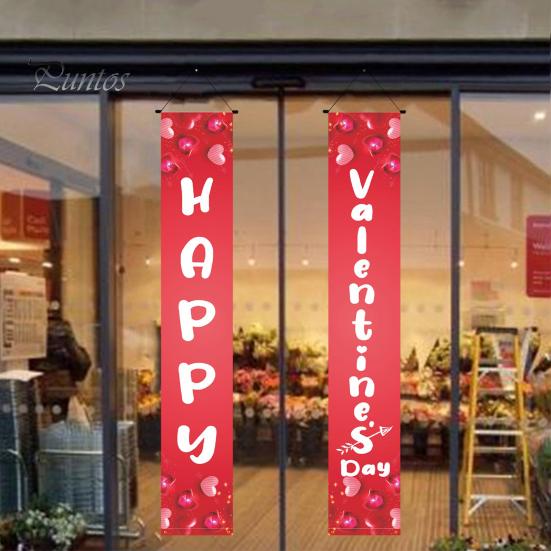 1 пара куплетов на День святого Валентина, привлекательный прозрачный узор, подвесной баннер на дверь для украшения дома, праздника