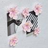 20Pcs Pink Cherry Blossom Refrigerator Magnet Photo Notes Holder Home Office Kitchen Whiteboard Locker Fridge Peach Flower Magnetic Decoration