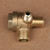Air Compressor Check Valve 3-Way Easy Installation Copper/Zinc Alloy Male Threaded Unidirectional Check Valve Pipe Fitting for Air Compressor