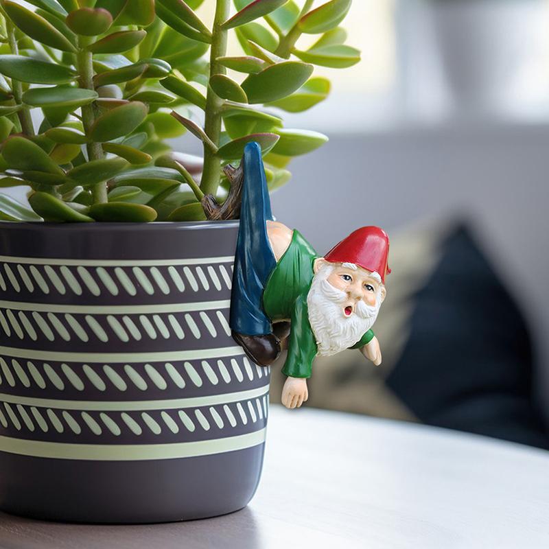 Забавная статуэтка садового гнома-карлика, креативная полимерная скульптура для улицы, помещения, патио, двора, лужайки, украшения крыльца, оригинальный подарок