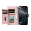 For iPhone 16 Pro Max Case with Multi-Card Holder and Strap PU Leather Phone Cover Stand