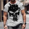 2024 Men's T Shirt Fashion Casual Vintage Dead Skull 3D Print Summer O Neck Comfortable Top Large Tee Men's Outdoor Clothing
