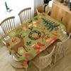 Christmas Tablecloth Snowflake Pattern Rectangular Tablecloth Household Dining Table Coffee Table Cloth Antifouling Decorations