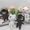 Милая Плюшевая Игрушка Кот Торо Иноуэ Пара Черно-Белый Кот Плюшевая Игрушка Улыбающиеся Мультяшные Животные Куклы Украшение Комнаты Подарок на День Рождения