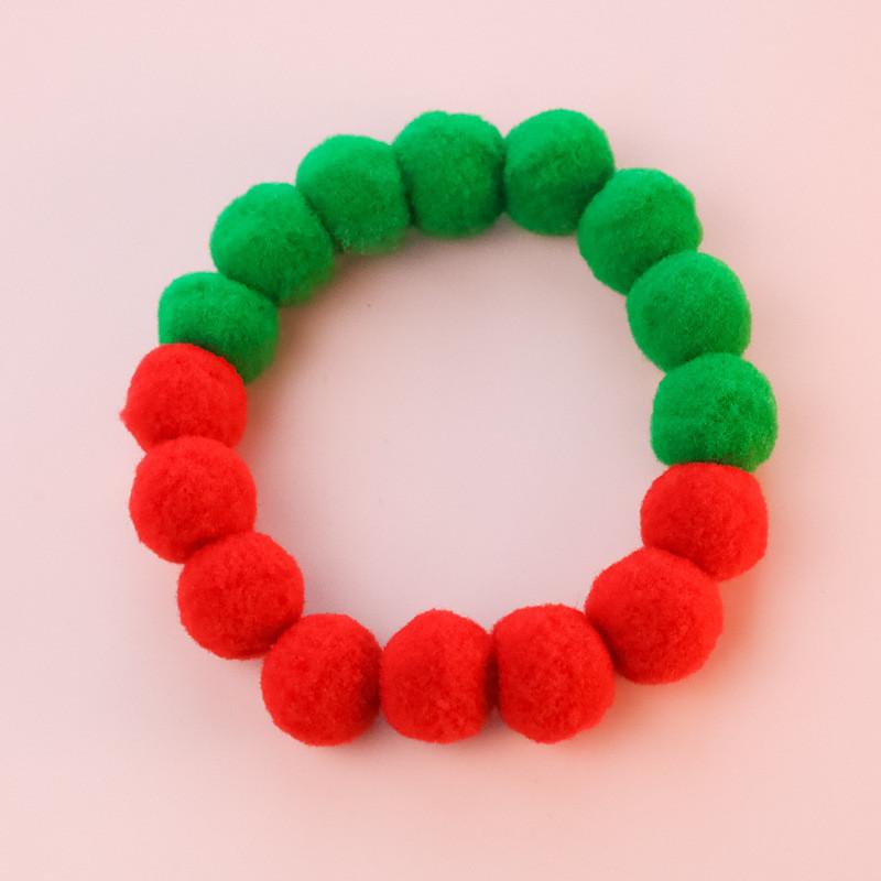 Рождественское милое ожерелье с плюшевым шариком для собаки и кошки, мягкий эластичный ошейник, аксессуары для шеи питомца, ожерелье с помпоном, подарок для щенка и котенка