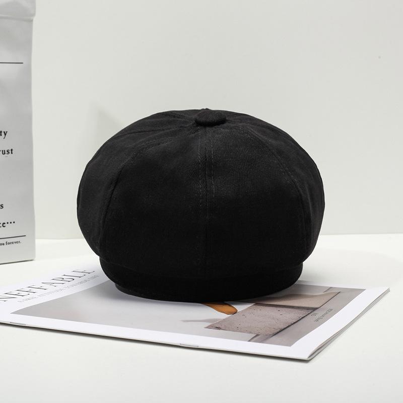 Осенне-зимняя шляпа художника, женская восьмиугольная шляпа, кепка газетчика