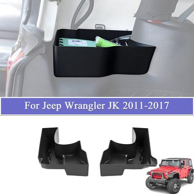 Боковой органайзер-лоток для заднего багажника автомобиля для Jeep Wrangler JK JKU Sahara Rubicon 2011-2017 Ящик для хранения инструментов в багажнике Автомобильные аксессуары
