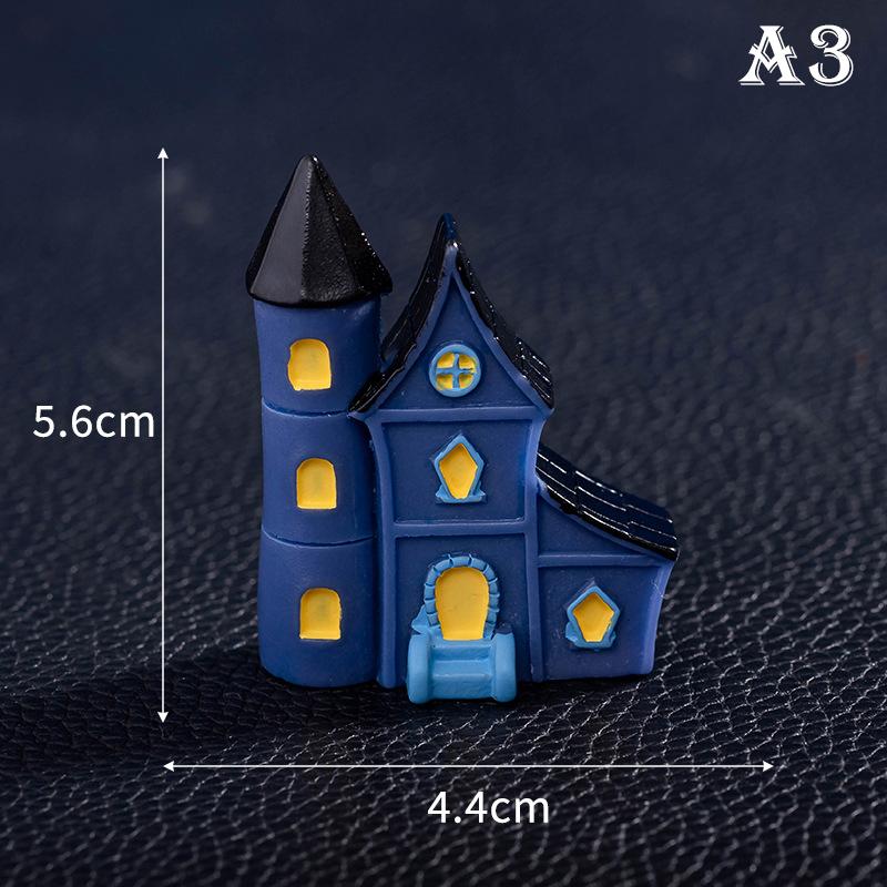 Cute Halloween Micro Landscape Miniature Figurines Resin Craft Mini Fairy Garden Ornaments Cute Pumpkin Ghost Decoration