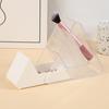 Plastic Slanted Pen Holder Multi Compartments Clear Slots Durable Desk Organizer for Home Office School Student Stationery Storage