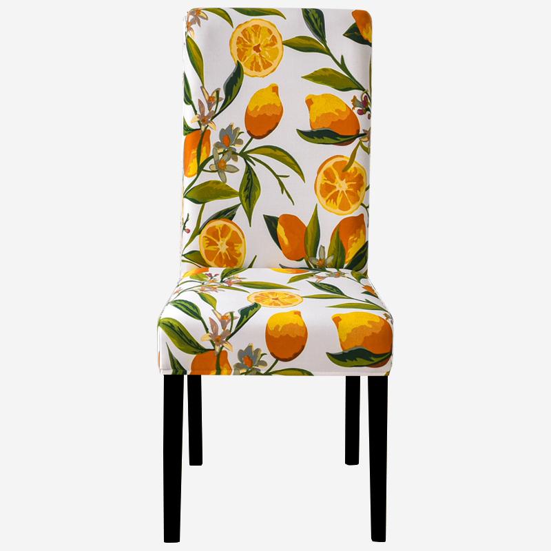 Чехлы на стулья с принтом, эластичные чехлы на кухонные сиденья, эластичные чехлы на стулья из спандекса для столовой, свадебного отеля, банкета, моющиеся, 1 шт.