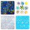 Rainbow Effects Snowflake Pendants Silicone Mold Holographic Christmas Decoration Snowflake Charm Resin Molds DIY Craft