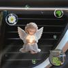 2D Акриловая Ангел с Сердцем, Зажим-Декорация на Вентиляционное Отверстие Автомобиля, Без Аромата, Мгновенное Исцеление в Автомобиле
