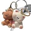 Магнитный брелок-медведь Мультяшный кулон Брелок-медведь 2 шт. Кольцо для ключей автомобиля Подвеска для сумки Магнитный брелок Подвеска-медведь Для кошельков Сумок