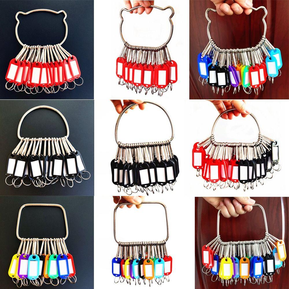 16/26/36 штук Пластиковый брелок для ключей с номерными табличками Брелоки для ключей Бирки для ключей Классификация ключей