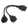 OBD Extension Cable 16Pin Cable Male to Dual Female Y Splitter Cord Adapter for OBD2 Interface Vehicles