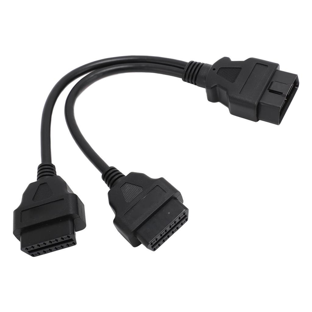 OBD Extension Cable 16Pin Cable Male to Dual Female Y Splitter Cord Adapter for OBD2 Interface Vehicles