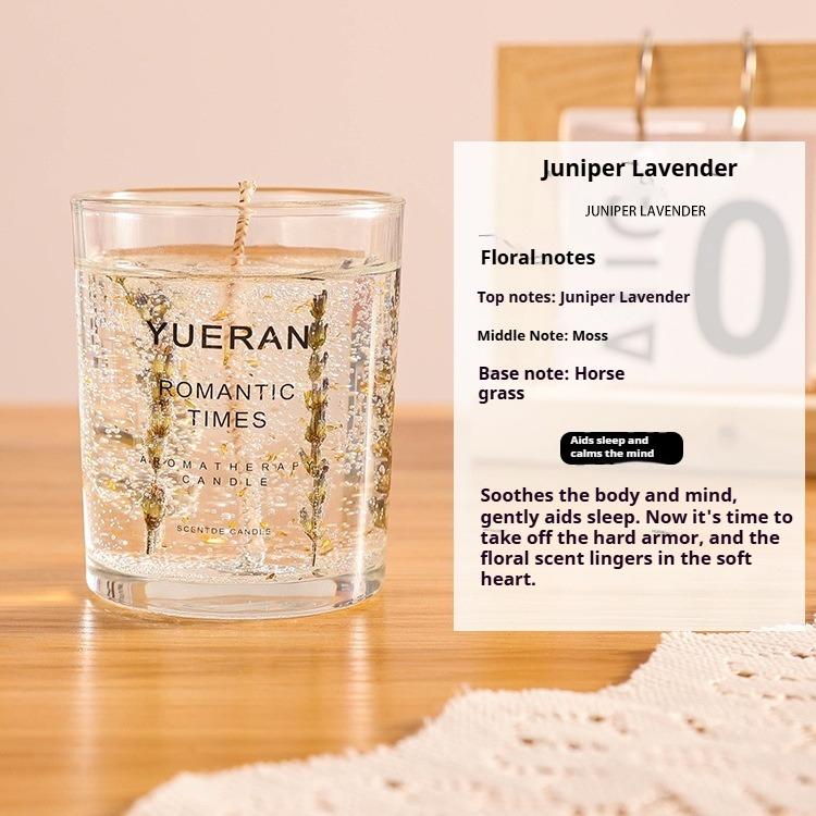 Свеча с ароматом желе из настоящих цветов, цветочная свеча в стеклянном стакане, ароматизатор для спальни, украшение, подарок