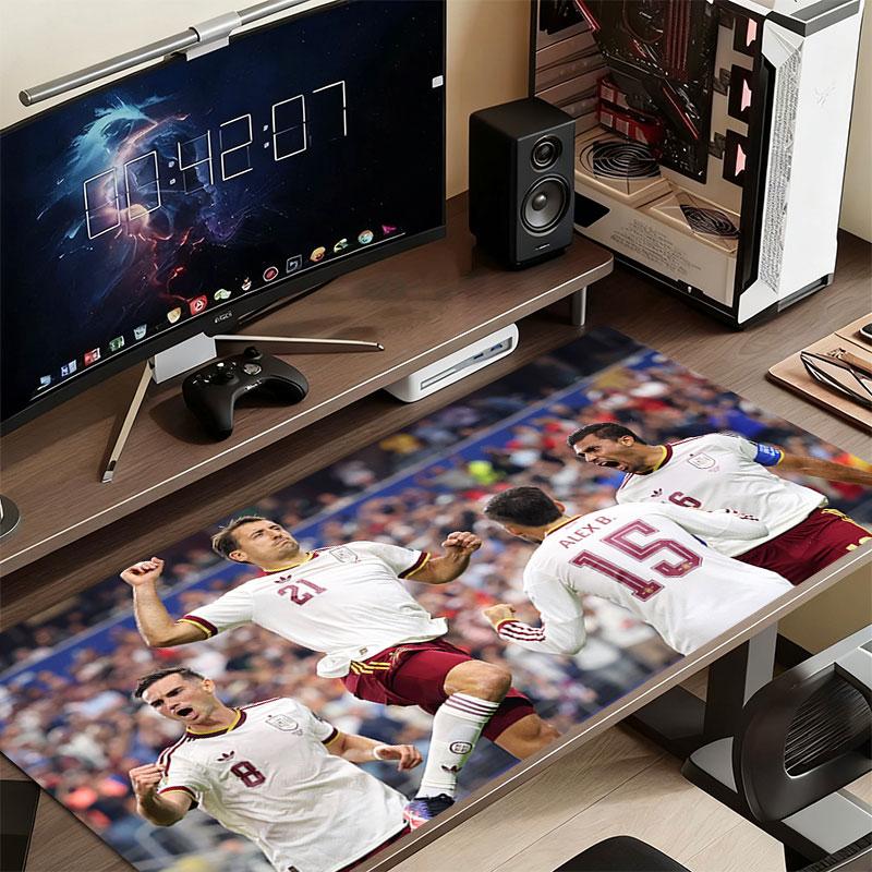 Spain Mouse Pad, Large Gaming Desk Mat, Non-slip XXL Mousepad for Laptop & Tablet, Mini PC Playmat with Stitched Edges