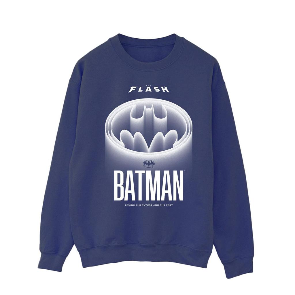 DC Comics Mens The Flash Batman White Logo Sweatshirt