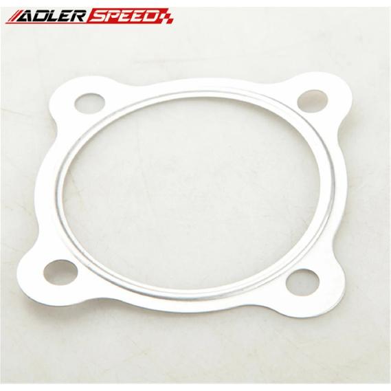 2.5'' 4 Bolt Turbo Discharge Downpipe Exhaust Flange+Gasket For T3 50AR T3/T4 T3