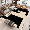 Black White Geometric Pattern Large Living Room Rug Non Slip Sofa Carpet Modern Abstract Design Floor Mat Home Interior Decor