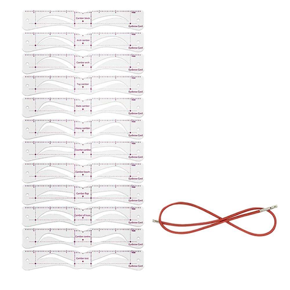Eyebrow Pencil Stickers Fixable Eye Brow Stamp Eyebrow Stencil 12 Styles Grooming Shaper Template