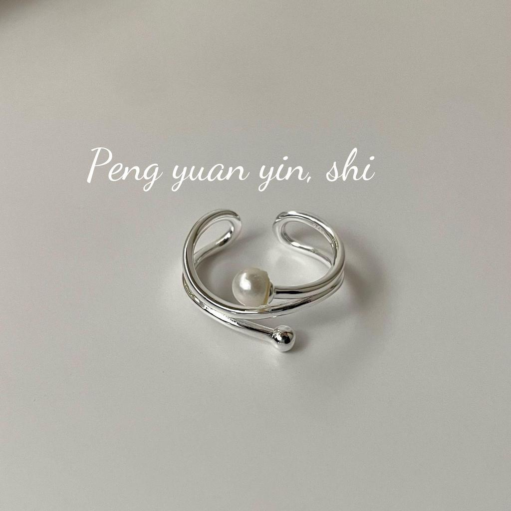 Серебряное кольцо с жемчугом Su Chuang S925: Универсальный, высококачественный крутой стиль для женщин