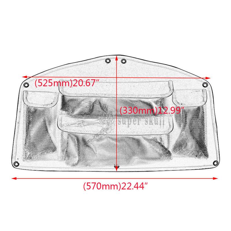 Motorcycle Black Trunk Lid Organizer Bag Tool Bag Inner Luggage Net 4 Pockets For Honda Glod Wing 1800 Goldwing GL1800 2001-2017