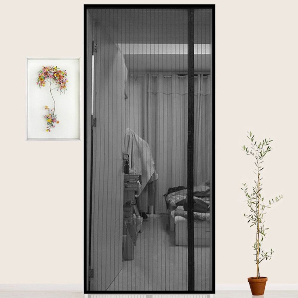 Самоклеящаяся дверная штора, магнитная, с автоматическим закрыванием, оконная сетка, москитная сетка, гостиная