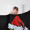 Christmas Cartoon Green Devil Blanket Christmas Gift Flannel Blanket Digital Print Blanket