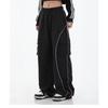 Autumn and Winter Black European and American Men and Women's Versatile Loose Casual Sports Wide Leg Pants