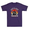 Raccoon Lets Get Trashed Funny Raccoon Quote Retro Unisexs Short Sleeve TShirt