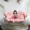 Osaka Choseido Hina Dolls Compact Mini Hina Dolls Ceramic Maizakura Hina Imperial Couple Set - -