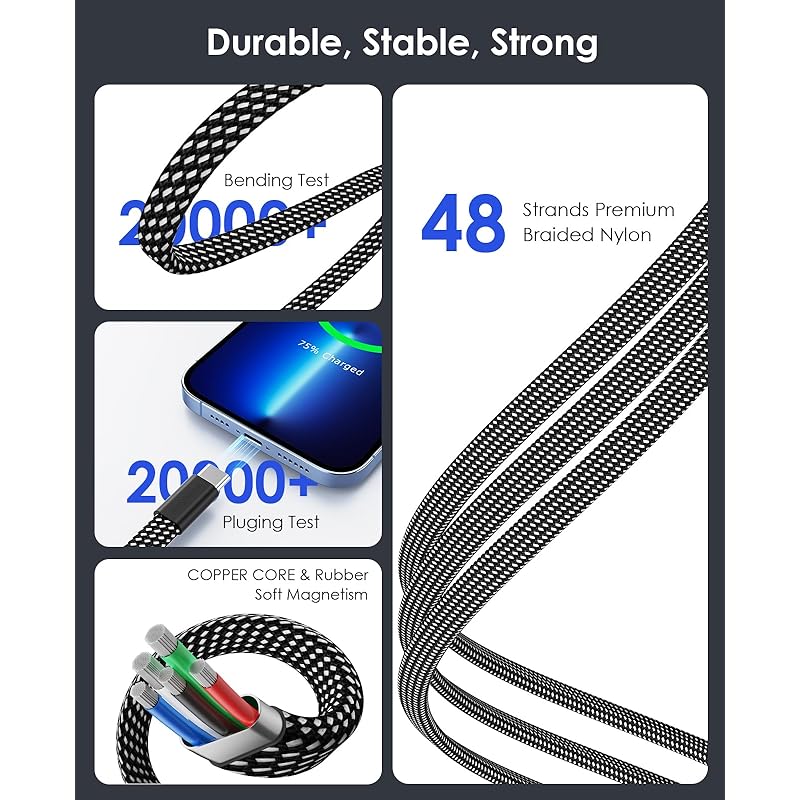 Magtame USB-C Cable Flat Flat Automatic Winding Type C Cable 60W Fast Charging Type-C Cable Spiral Cable Usb-c Usb-c Cable Data Transfer Compatible