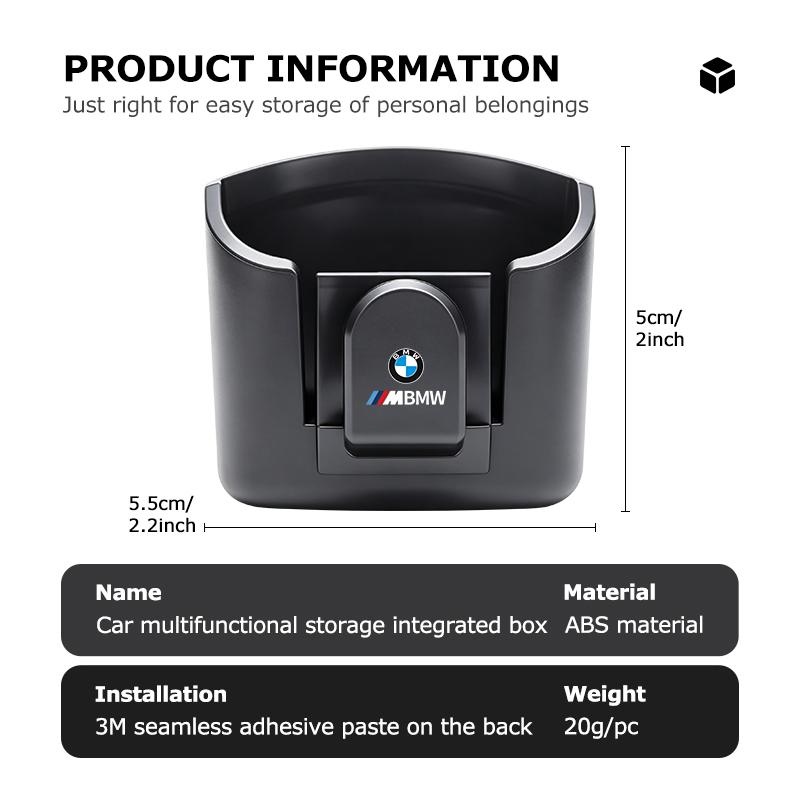 Car Center Console Multifunctional Glasses Remote Storage Box For BMW Performance X1 M3 M6 F01 F02 E34 E36 E60 F10 F20 X6 AD9