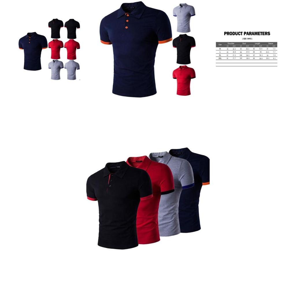 Премиальное качество Модная мужская стильная повседневная футболка Приталенная рубашка-поло Топы для повседневной носки