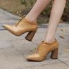 Women Shoes Super Big Size 45 46 47 48 49 50 Spring Autumn Pointed Toe Slip On Square High Heeled Office Lady Ankle Pumps New