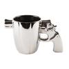 Silver Mug Mug with Ceramic Pistol Grip