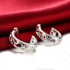 925 Sterling Silver Hollow Flower Earrings High Quality Charm Women Fashion Jewelry Wedding Engagement Party Gift