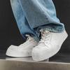 2024 новый нишевый дизайн осень-зима, простая и универсальная индивидуальность, модные мужские маленькие белые туфли на толстой подошве, туфли для скейтбординга 77668-J