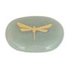 Thumb Worry Stone Nature Crystal Gold Dragonfly Surface Carving Relaxing and Soothing Balance Stone Type 2