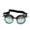 Halloween Kaleidoscope Rave Goggles Rainbow Crystal Lenses Adjustable Trippy Psychedelic Steampunk