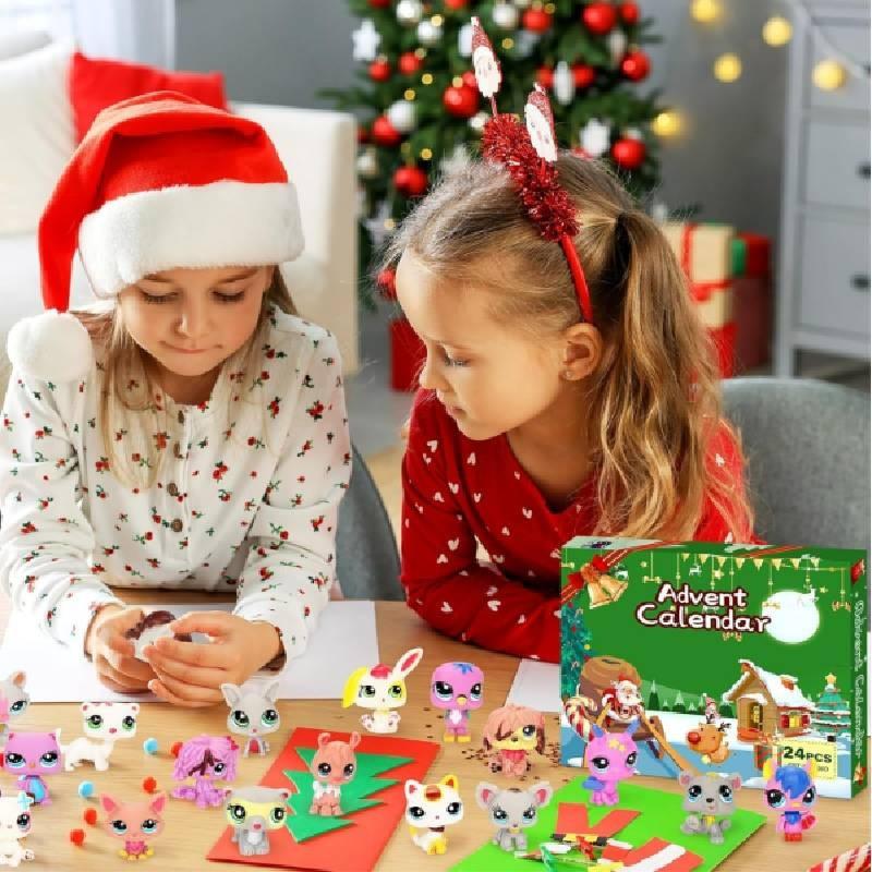 Обратный отсчет до Рождества с адвент-календарем, содержащим 24 очаровательные аниме-фигурки в красочных коробочках
