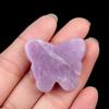 1Pc Reiki Healing Crystal Carved Butterfly Ornament Decoration,Natural Stone Gemstone Energy Generator for Home Decor Jewelry Gifts 32-35x26-30 Mm